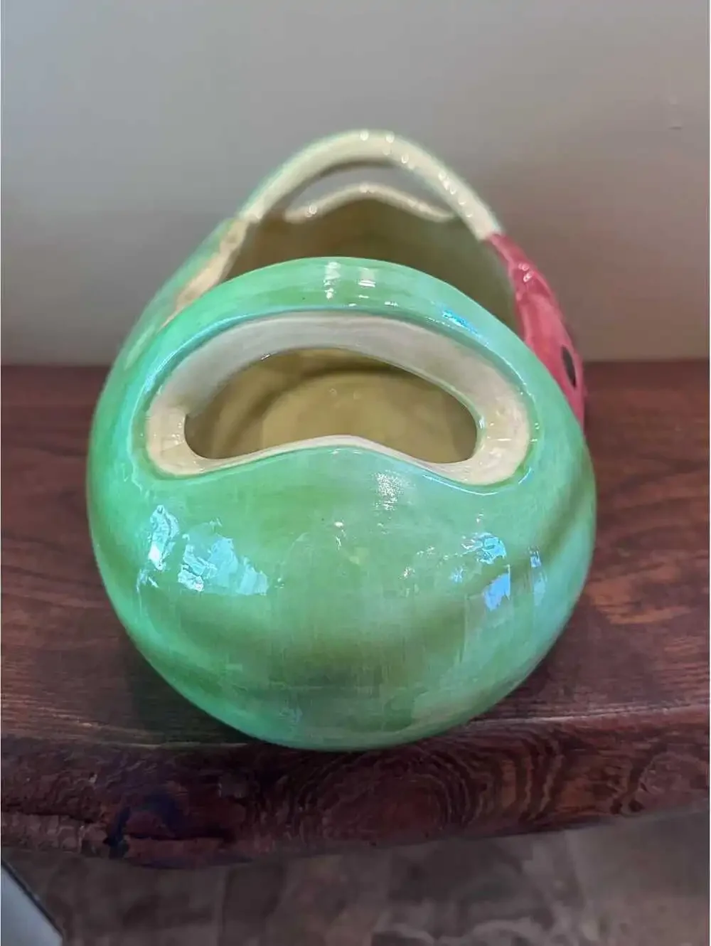 Ceramic Watermelon-Shaped Bowl with Handles